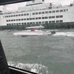 Contributed photo by the US Coast Guard Bellingham Station
The distressed vessel with Samish in the background.