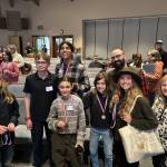Contributed photo by Paul Mayer
Orcas Island Students. Far left: Miles Battles; top row: Leo Battles, Vaughn Webster, coach Yotam Zohar; front row: Audrey Eberle, Wolf Zohar, Marin Andersson, co-coach Sidney Andersson,