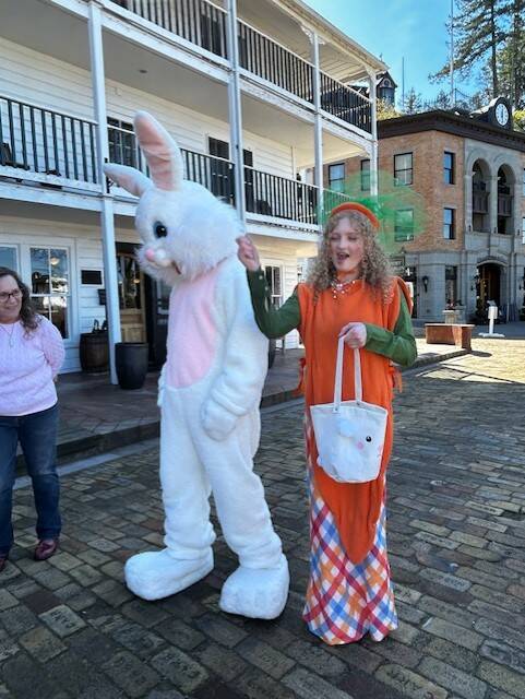 Heather Spaulding \ Staff photo
Easter Bunny and Carrot greet the excited kids.