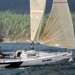 The Juvenile Delinquents aboard their boat, Loose Cannon, as they train to compete in the 710-mile race from Victoria B.C. to Ketchikan, Alaska.