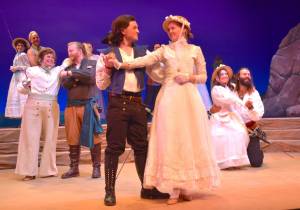 Contributed photo by Kelley Balcomb-Bartok
Star struck lovers Fredric(Cody Balcomb-Bartok) and Mable (Chelse Parrott)