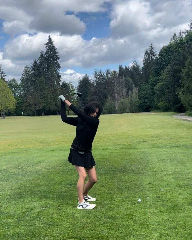 Contributed photo
Akira Tokunaga driving on number 4 at Tumwater Valley Golf Club