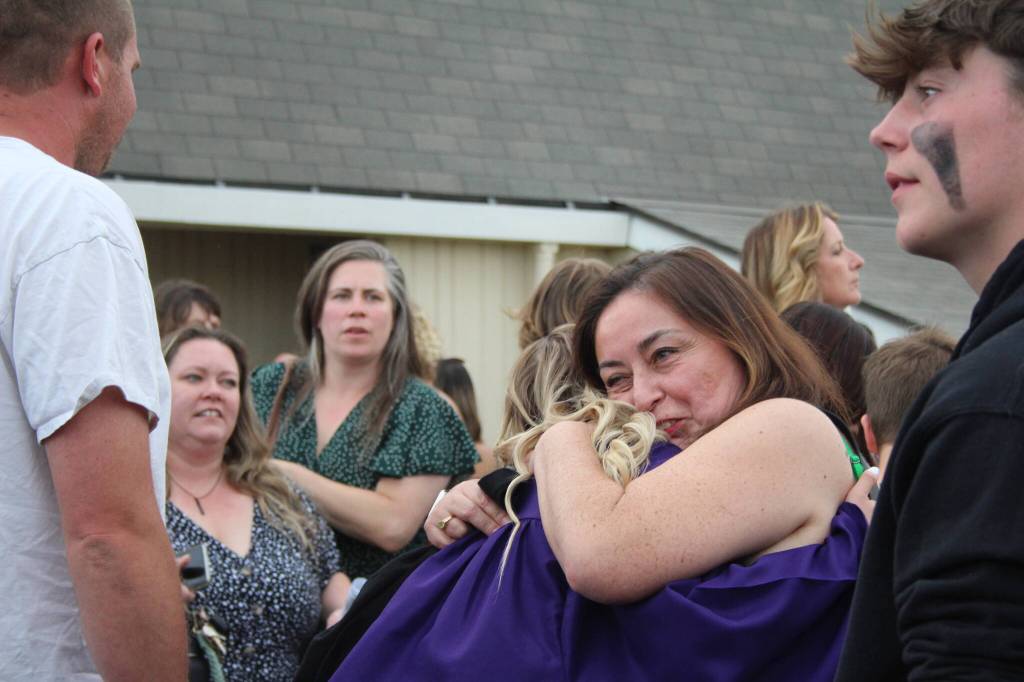 Heather Spaulding  Staff photo
There were hugs and happy tears after the graduation ceremony.