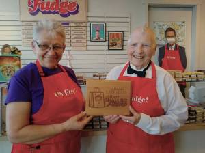 Natalie Wilson and Marjoe Davidson, co-owners of Just Heavenly Fudge.