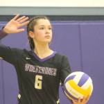 Heather Spaulding \ Staff photo
Layla Ancich getting ready to do a power serve.