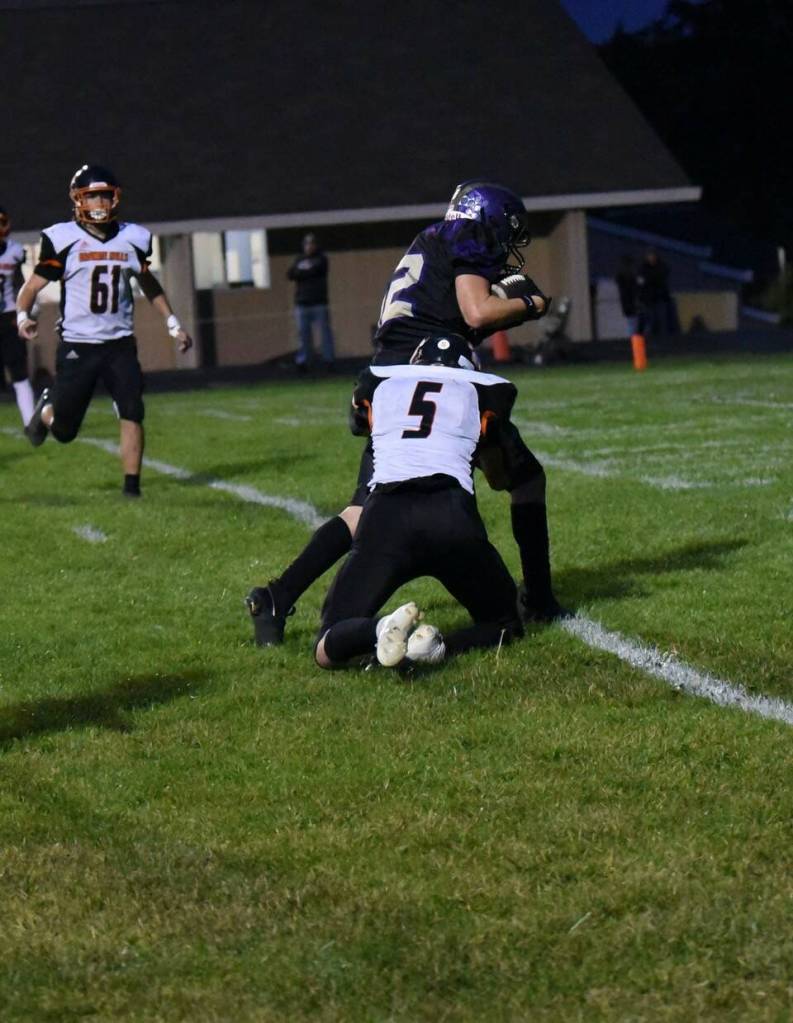 Contributed photo by John Stimpson
Channing Kleine battles his way in for a touchdown against the Tigers.
