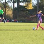 The Wolverines take the ball down field.