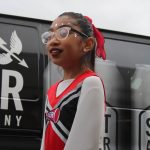 Heather Spaulding \ Staff photo
A cheerleader cheering on the monsters.