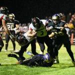 Contributed photo by John Simpson
Wolverines make a goal line stance and prevent the Wolves from scoring.