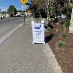 Contributed photo by Fish for Teeth
A sign for the upcoming clinics.