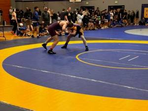 Contributed photo by Jerad Chambers
Nick Chambers v. Concrete in Friday Harbor. Nick got the pin in just under a minute.