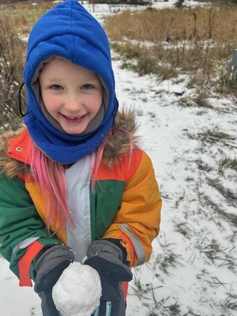 Contributed photo
Georgia Stucki shows off a perfect snowball.