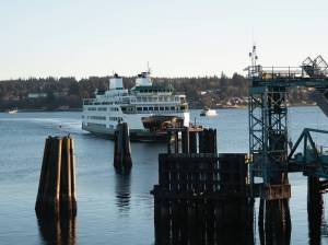 The Walla Walla on its way to Bremerton port on Jan 18. Currently, only one vessel is servicing the Bremerton route, with departures every two and a half hours. Juan Jocom photo.