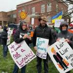 Heather Spaulding Staff photo
Attendees of the Indivisible protest.