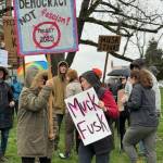 Heather Spaulding Staff photo
Attendees of the Indivisible protest.