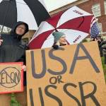 Heather Spaulding Staff photo
Attendees of the Indivisible protest.