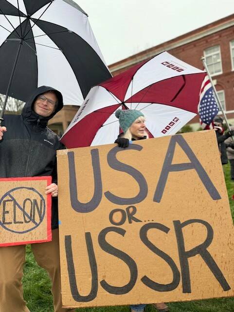 Heather Spaulding Staff photo
Attendees of the Indivisible protest.