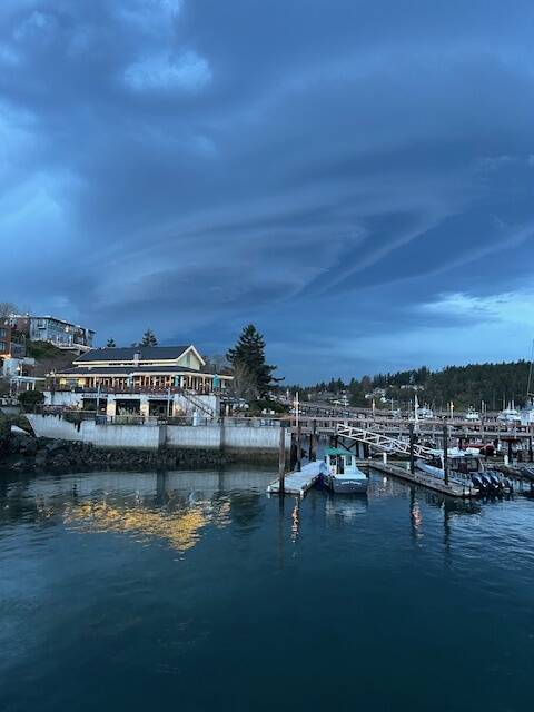 Contributed photo by Darlene Webb
The storm over the Port of Friday Harbor.