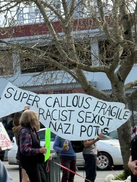 Heather Spaulding  Staff photo 
Attendees begining to march through Friday Harbor.