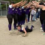 Heather Spaulding Staff photo
Luca Pignatiello dives home for the last time at Linde Fields.