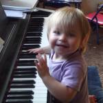 Lillianne, age 2, playing the piano