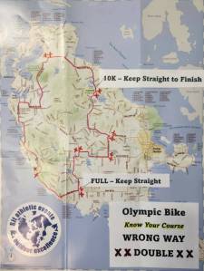 Map of bike Olympic bike route