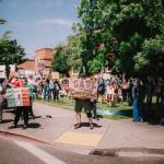 Contributed photo by Chase Anderson
Protesters at the Courthouse displaying their signs.