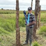 Mike Rosekrans photo.
Nolan Wall, along with other Youth Conservation Corps crew members from San Juan, was pictured working on building a beaver dam analog to slow stream flow and restoring wetlands at Zylstra Lake.