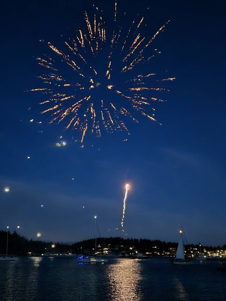 Kristina Stucki/ Staff photo
Fireworks over Friday Harbor