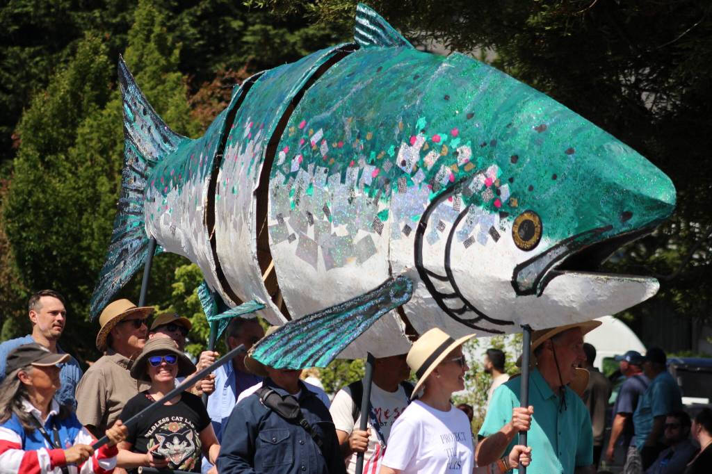 Heather Spaulding \ Staff photo
Preservation Trust with their salmon float.