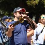 Heather Spaulding \ Staff photo
One of the UW labs marchers playing a bull kelp.