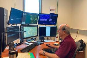 Tom Eades has worked for San Juan County dispatch for three decades. (Sienna Boucher/staff photo)