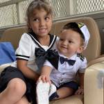 Contributed photo.
One-year-old Arlo and his sister Norah, celebrating on the ferry.