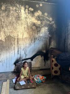 Contributed photo
Inside the familys temporary shelter.