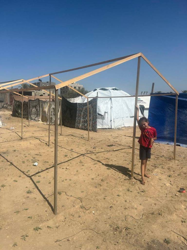 Contributed photo
New beginnings - the start of a new tent.