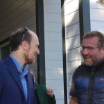 Heather Spaulding photo.
Jeremy Harrison Smith from Gov. Fergusons office congratulates Sam Garson.