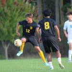 Wolvereines intercept a pass between the Vikings during the Oct. 2 game at Linde Fields.