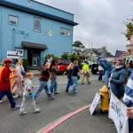 Contributed photo
Indivisible cheered on high school students during the Homecoming parade Oct. 3.