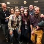 Contributed photo.
Amy Herdy and Cali Bagby with film crew at a film festival.