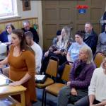 Town Council meeting photo.
Amanda Lynn testifies to the Town Council.