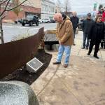 Contributed photo by Trish Morse
Jerry looking at the new plaque.
