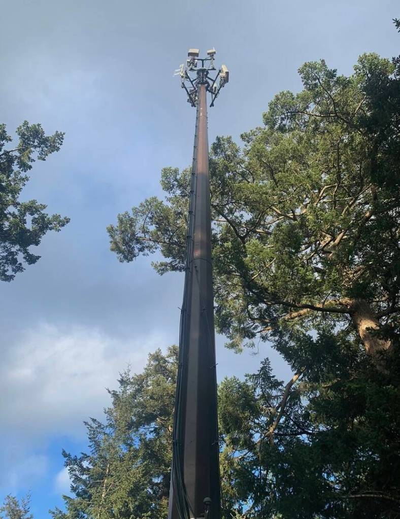 Contributed photo.
Looking up at the new tower, 20 feet taller than the old one.