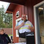 Heather Spaulding/staff photo.
Kari McVeigh listens to Brendan Andrews.