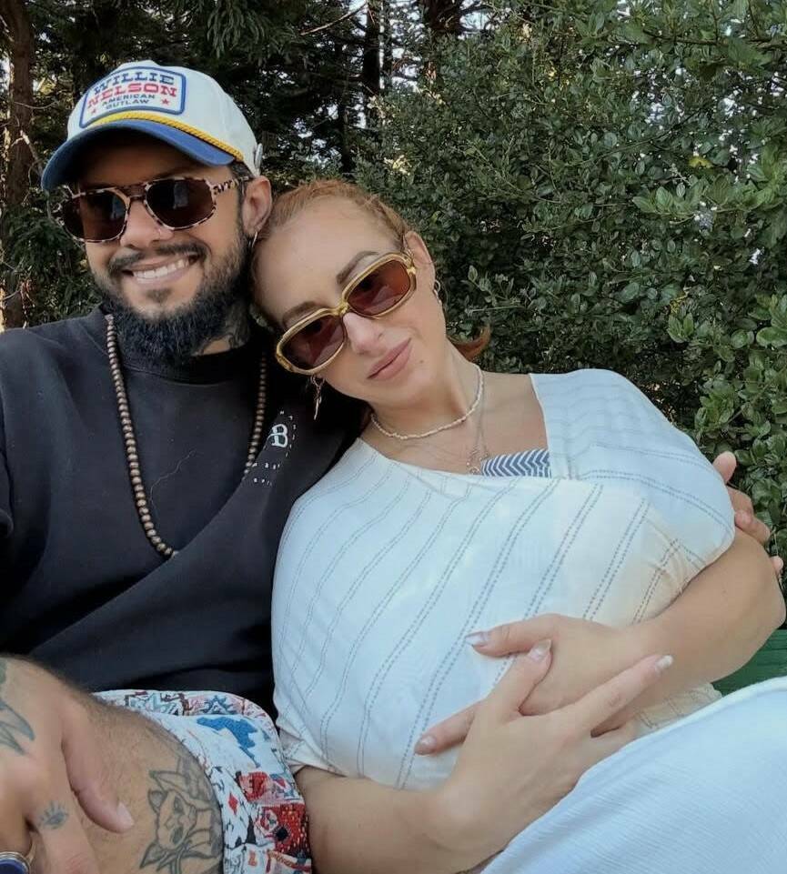 Contributed photo.
Gui Silva and his wife, Rachel Leidig, with their newborn.