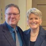 Contributed photo.
New mayor Evan Perrollaz and County Council Chair Kari McVeigh.