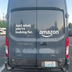 Amazon Truck in Lot C on San Juan Island