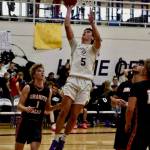 Contributed photo by John Stimpson
Wolverine #5 Channing Kleine sails in for two points