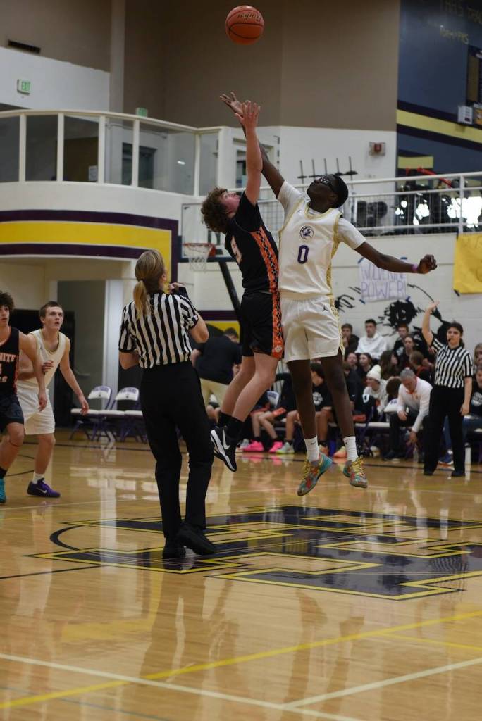 Contributed photo by John Stimpson
Wolverine #0 Mamadoo Hoskins controls the opening jump.