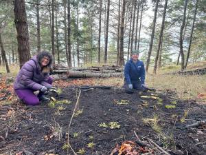 Contributed photo
Land Bank staff, Tanja Williamson and Shauna Barrows, atop Goldenback Trail in late November.