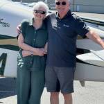 Mary Ellen with a San Juan Eagle.